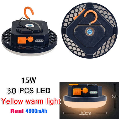 13500maH 60W Rechargeable LED Camping Lantern with Magnet Strong Light Portable Flashlights Tent Lights Work Repair Lighting