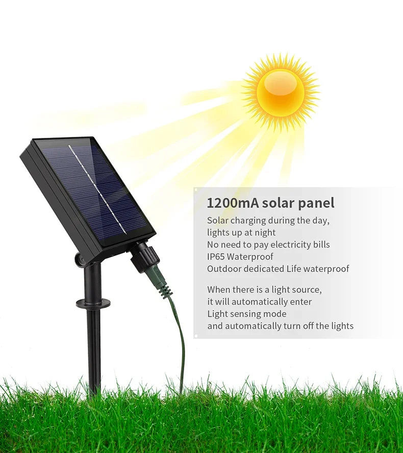 100M Leather LED Solar Fairy String Lights Waterproof Outdoor Garland High Power Solar Lamp for Garden Christmas Holiday Decor