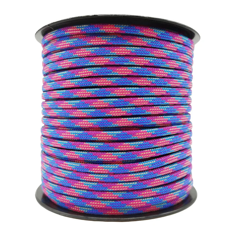 50/100M 7core umbrella rope 550 4mm outdoor polyester parachute rope camping survival umbrella tent bundled clothesline