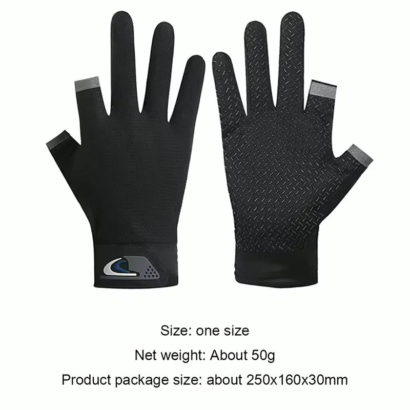 2-Finger Cut Touchscreen Fishing Gloves