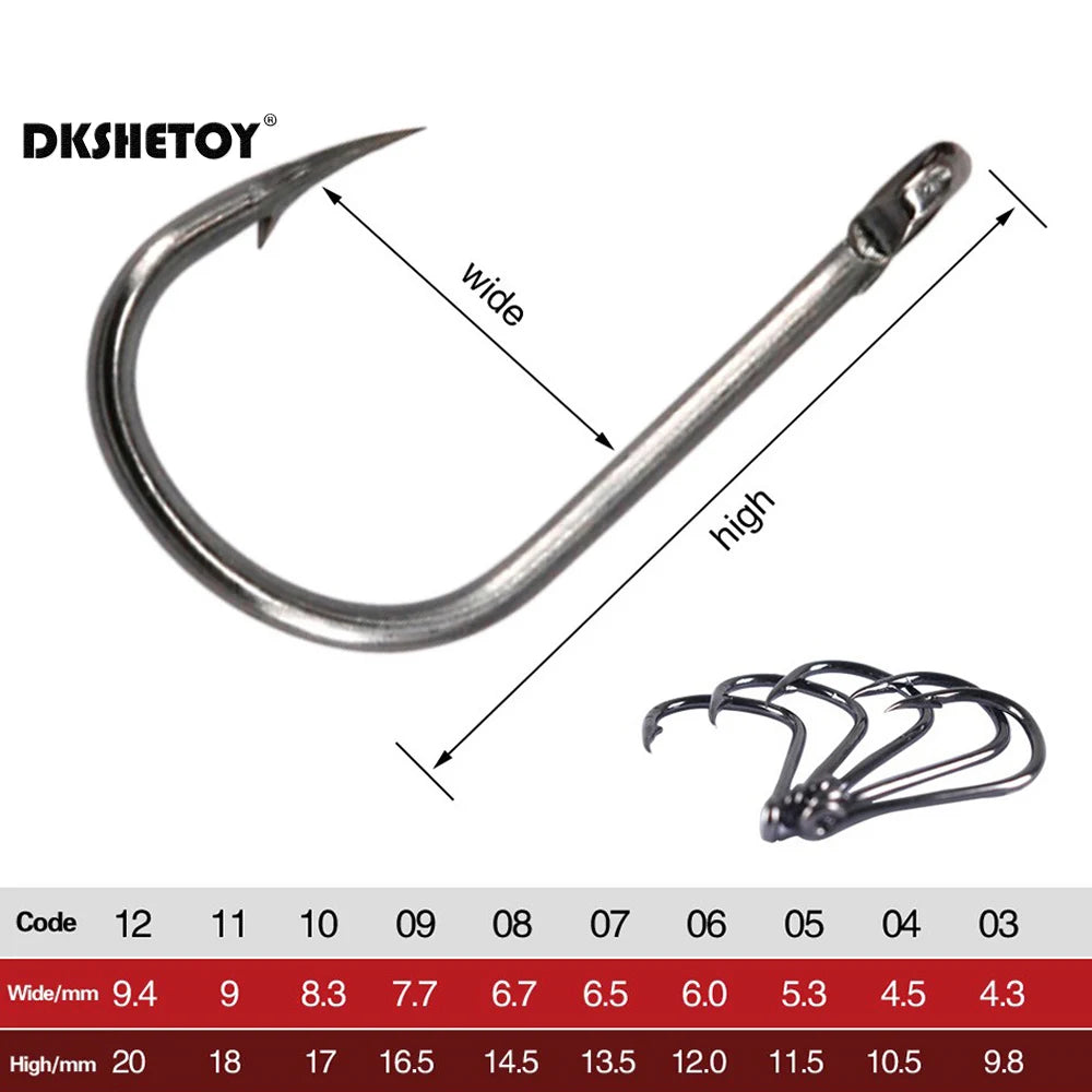Barbed Fishing Hook Kit with Box (100-1000 Pack)