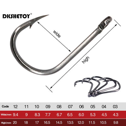 Barbed Fishing Hook Kit with Box (100-1000 Pack)