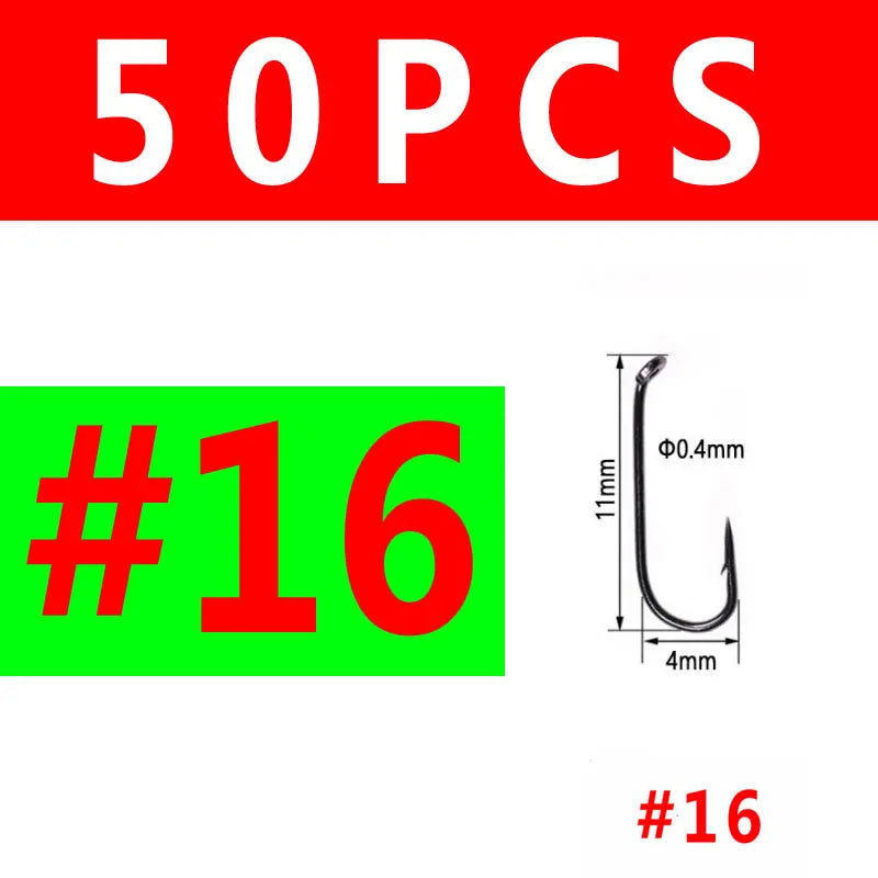 Bimoo 2X Dry Fly Hooks Black Nickel (50/100 Pack)