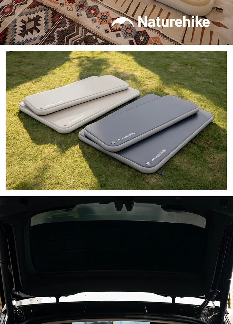 Naturehike Youmeng Brushed Air Mattress Camping Air Cushion Outdoor Spliceable Bed 10CM Tent Inflatable Bed Double Sleeping Pad