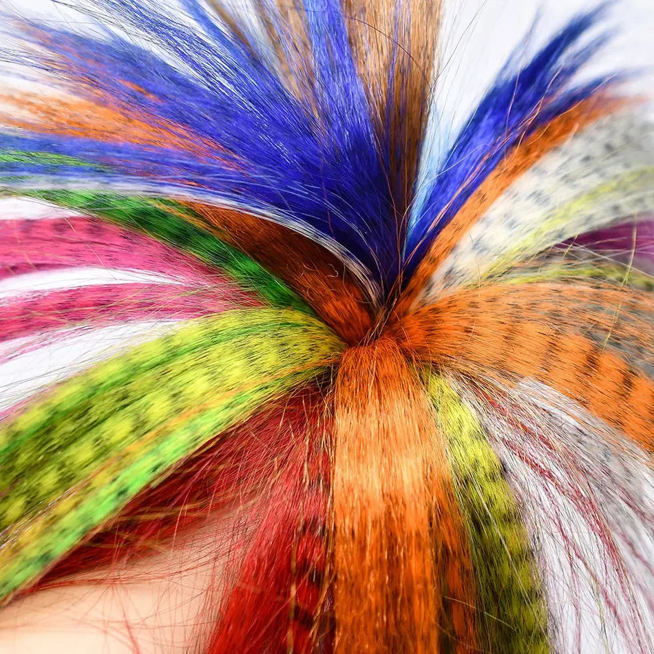 MNFT Zebra Grizzly Streamer Fibers (12 Colors)