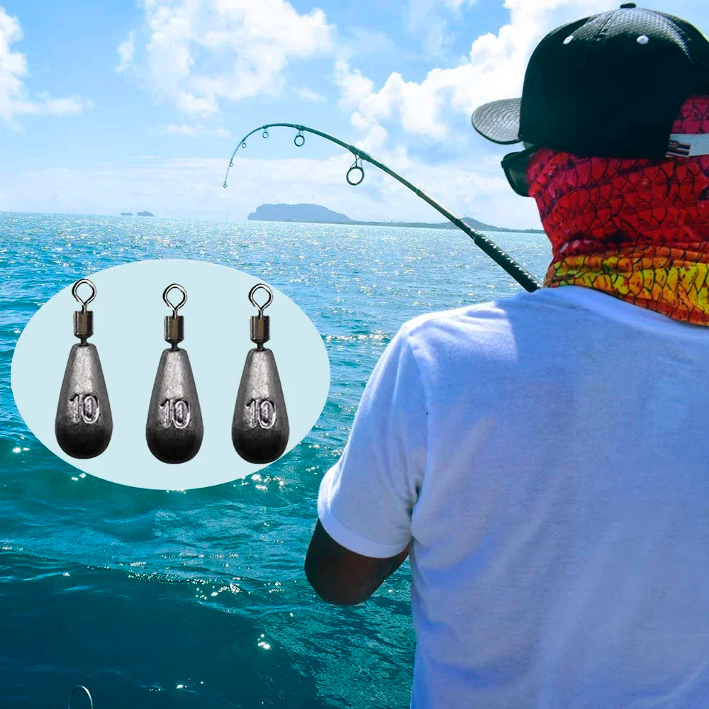 Teardrop Fishing Weight Sinkers (10 Pack)