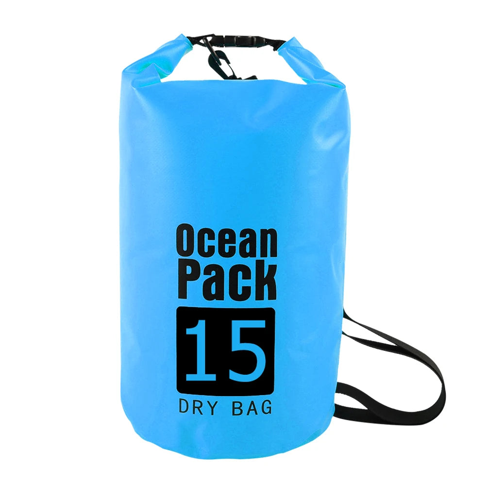 2L 3L 5L 10L 15L Waterproof Dry Bag Swimming Bag Foldable Beach Storage Pack Kayaking Rafting River Trekking Floating Water Sack