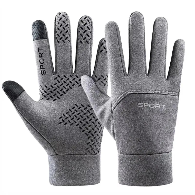 Autumn and Winter Touchscreen Men's and Women's Warm Gloves Plush Outdoor Sports Windproof and Cold Proof Cycling Gloves