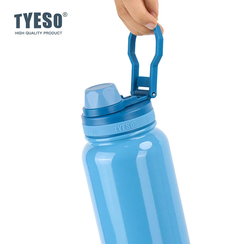 TYESO Stainless Steel Thermal Water Bottle Portable Tumbler Sport Vacuum Flask Keeps Cold and Heat Thermal Mug Car Insulated Cup