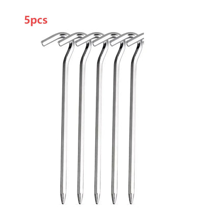 Lightweight Tent Pegs Campsite Ground Nails, 5pc/10pc 18cm Aluminum Alloy Shelter Tent Stakes, Camping Tent Accessories