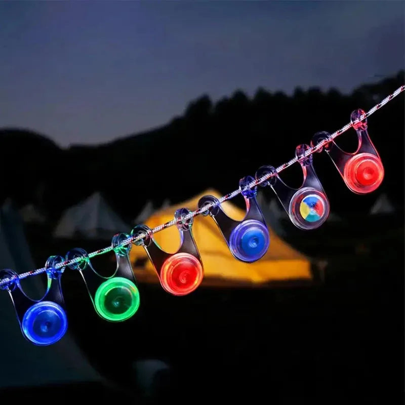 10 Groups LED Atmosphere Rope Lights Waterproof Outdoor Decor Lamp for Tent Camping Fishing Garden Family Party Decoration