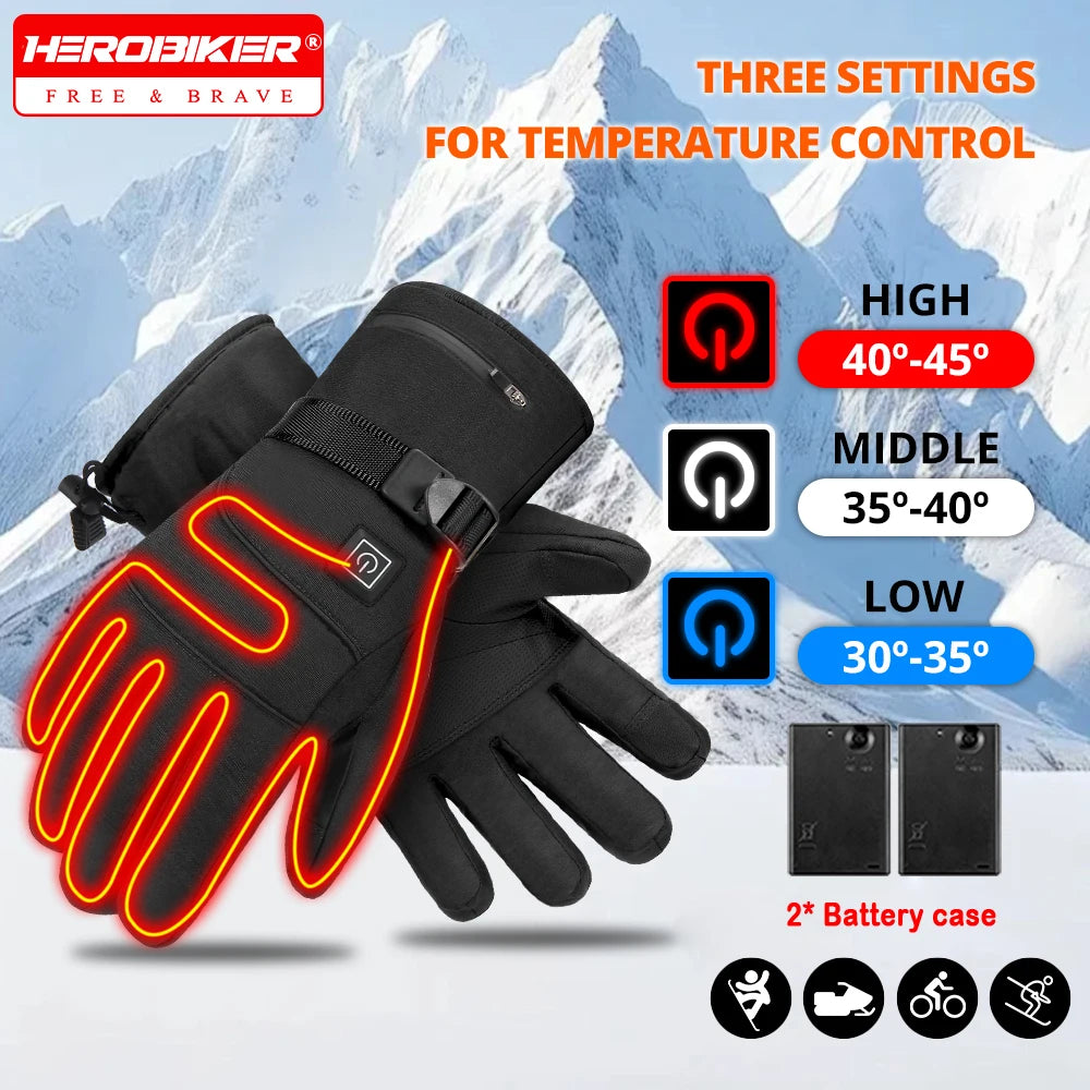 HEROBIKER Heated Winter Gloves