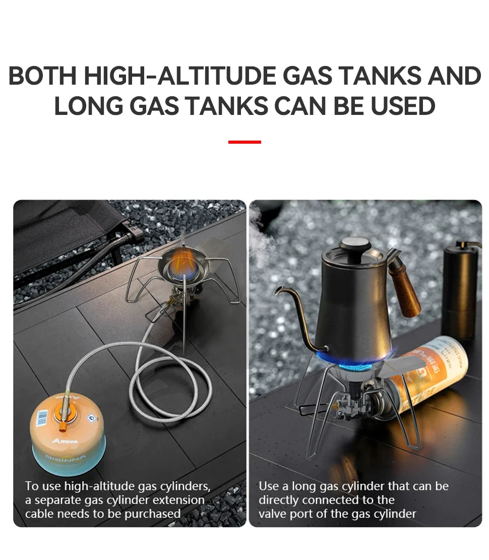 WESTTUNE Camping Spider Stove Outdoor Folding Card Stove Portable Windproof Gas Burner Camping Tableware for Hiking Picnic BBQ