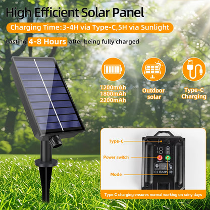 Solar Globe LED String Lights G40 Patio Light USB Recharger 8 Light Modes Remote Control Garden Solar Weatherproof Hanging Light