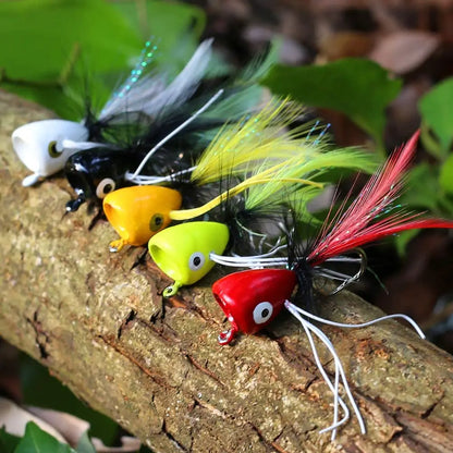 GOBAIT Topwater Popper Flies (5 Pack)