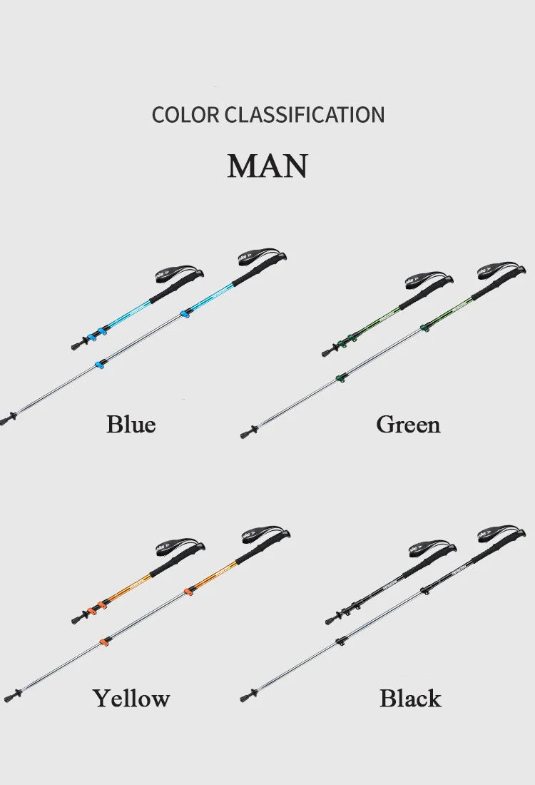 Naturehike Hiking Poles Three Sections Of Aluminum Pole For Mountaineering Hiking Skiing Travel Poles Climbing Trekking Pole