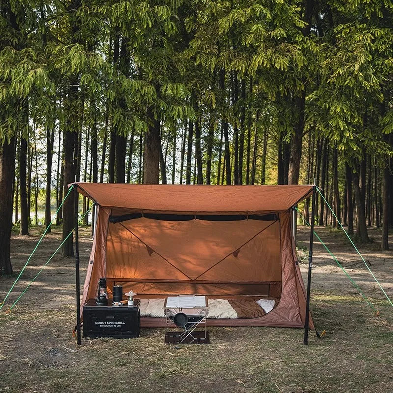 Tents Outdoor Camping Waterproof  Ultralight 2 Ppl Rodless Single Iayer Tent Shed Survival Equipment Hiking Supplies