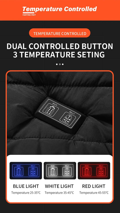 Graphene USB Heated Jacket with 21 Zones