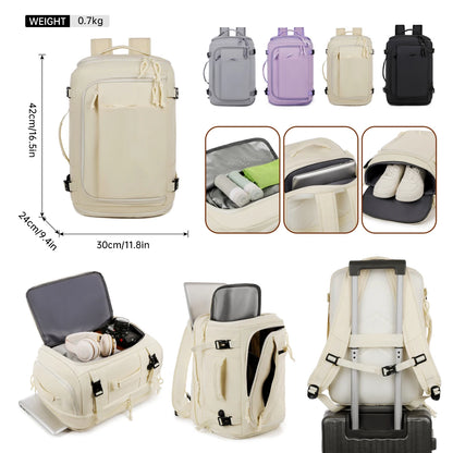 Outdoor Backpacks for Men and Women, Large-Capacity School Bags, Business Trip Luggage Bags, Backpacks with Shoe Compartments, Travel Bags, Computer Bags, Boarding-Free Check-In Bags