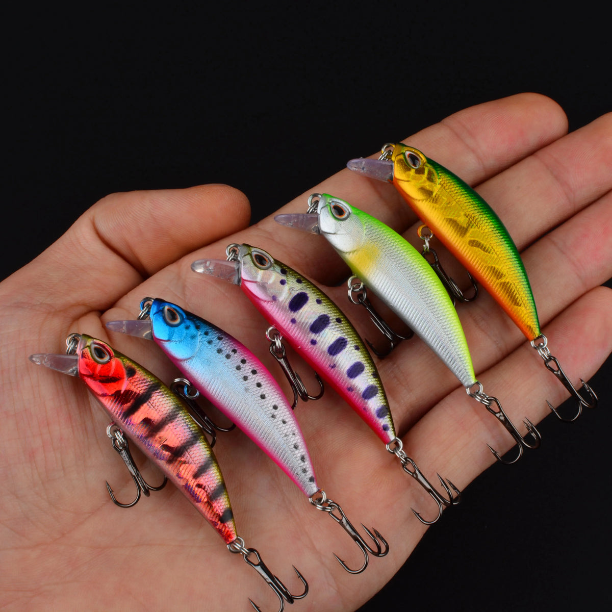 3D Eye Minnow Crankbait Lure Kit (15 Pack)