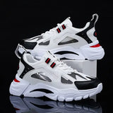 Men’s Casual Sports Shoes 2025 – Platform Sneakers with Breathable Mesh & Leather Stitching