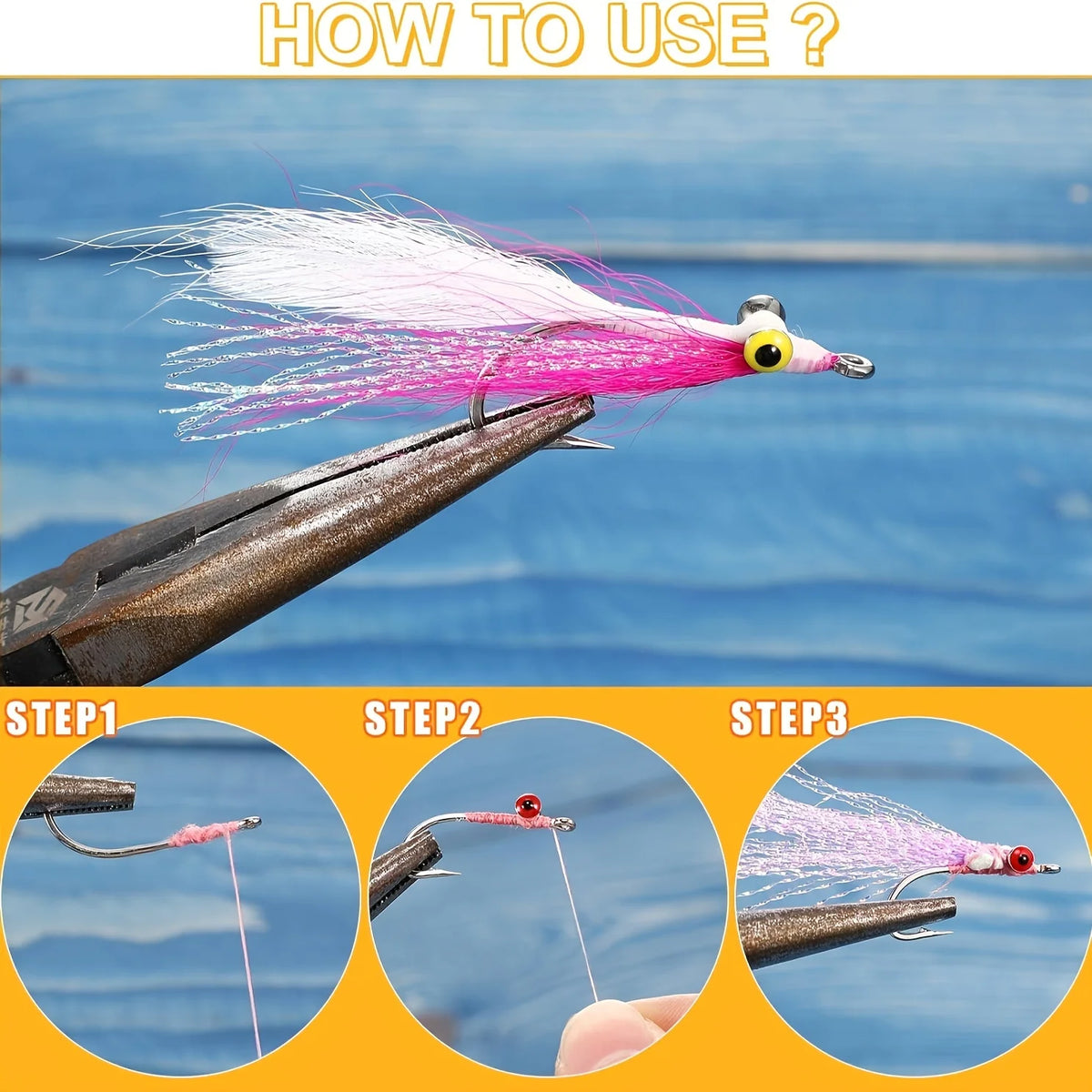 TAKBAS Crystal Flash Fly Tying Kit (15 Pack)