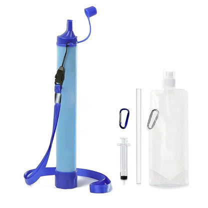 Portable Emergency Survival Water Filter Straw, Physical Purification Drinking Straw for Camping & Hiking