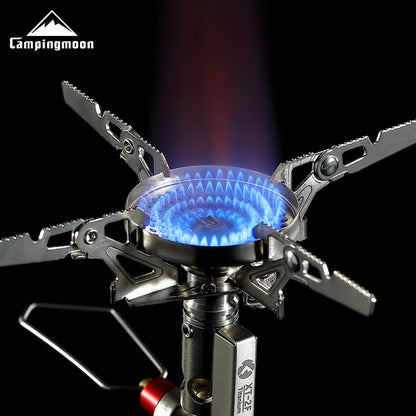 CAMPINGMOON XT-2F Xuanfeng Titanium Rocket Stove Portable Mini Camping Gas Burner Stable Voltage Output Outdoor Cooking Furnace