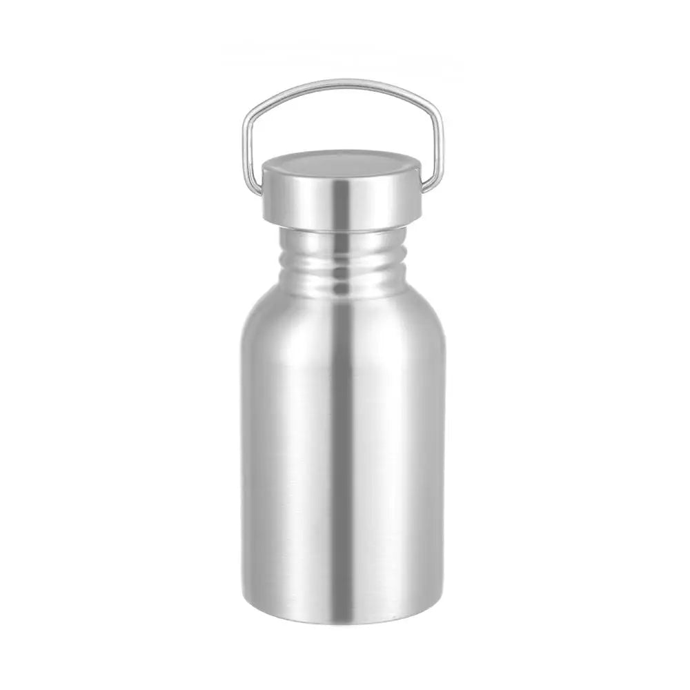 Portable Stainless Steel Bicycle Water Bottle Sports Fitness Single Walled Vacuum Insulated Metal Flask