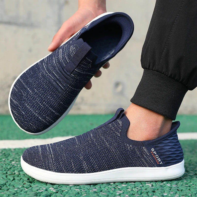 Men’s Mesh Slip-On Sports Shoes – Lightweight Shock-Absorbing Running & Casual Sneakers