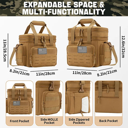 18L Outdoor Insulated Cooler Bag Tactical Lunch Box For Men Expandable Work Camping Outdoor Picnic Leakproof Thermal Bag