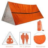 Outdoors Emergency Shelter Bivy Survival Tent Kit Mylar Tube Tent Sleeping Bag Waterproof Outdoor SOS Thermal Blanket Reusable