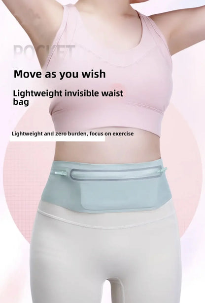 Running sports fanny pack Outdoor sports Lightweight waterproof invisible anti-theft equipment Men's and women's multi-function