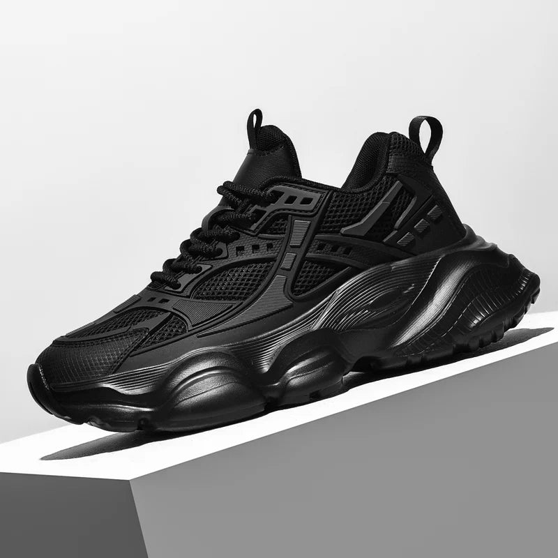 Men’s Platform Running Sneakers – Lightweight Breathable Streetwear Shoes, Large Size 48 Athletic Walking Trainers