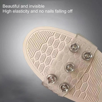 5 Studs Snow Ice Claw Anti-Skid Snow Ice Thermo Plastic Elastomer Climbing Shoes Spikes Grips Cleats Over Shoes Covers Crampons
