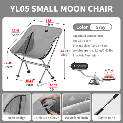 Naturehike 2024 Camping Chair Ultralight High Load Folding Quick Build Garden Chair Outdoor Foldable Picnic Beach Moon Chair