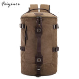 Men’s Canvas Travel Backpack – Large Capacity Mountaineering & Shoulder Bag