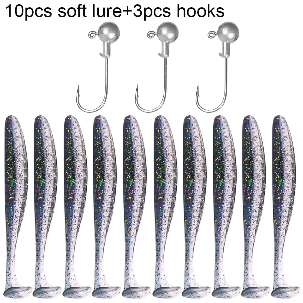GOBAIT T-Tail Worm and Jig Head Kit