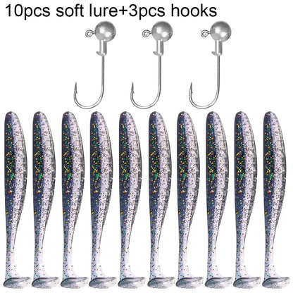 GOBAIT T-Tail Worm and Jig Head Kit