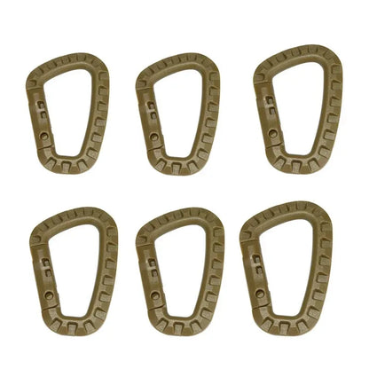 1/2/3/4/6pcs Tactical Carabiner Carabina Karabiner Clip Plastic Cadet Hiking Camping