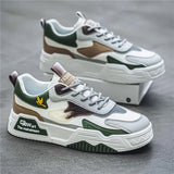 Men’s Breathable Leather Casual Sneakers – Soft Sole Comfort Trainers for Running & Walking