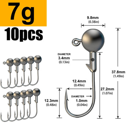 MrLurion Jig Head Hooks (1g-28g)