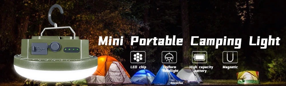 MOSLIGHTING 9900maH LED Outdoor Camping Light Rechargeable Tent Light High Power Strong Light Flashlight IP66 Waterproof Fishing