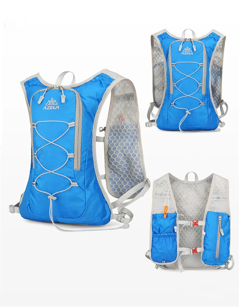8L Running Hydration Vest Backpack Men Women Outdoor Sport Bags Trail Marathon Jogging Hiking Backpack Option Water Bag Flask