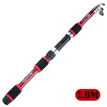 Sougayilang 1.8M Telescopic Rod M Power Children Fishing Rod Fiberglass Material Durable Spinning Fishing Rod Carp Feeder Rod