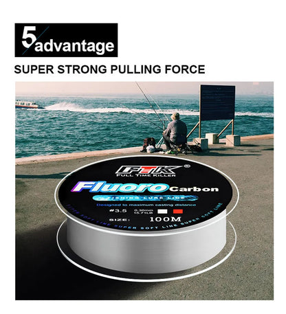 FTK Fluorocarbon Fly Fishing Line 100m