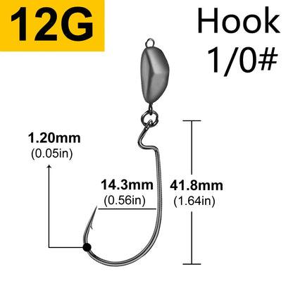 Bullet Jig Head Sinkers with Swivel (5 Pack)