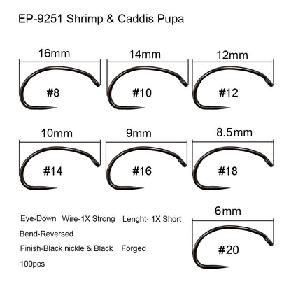 Aventik Competition Barbless Fly Hooks (50 Pack)