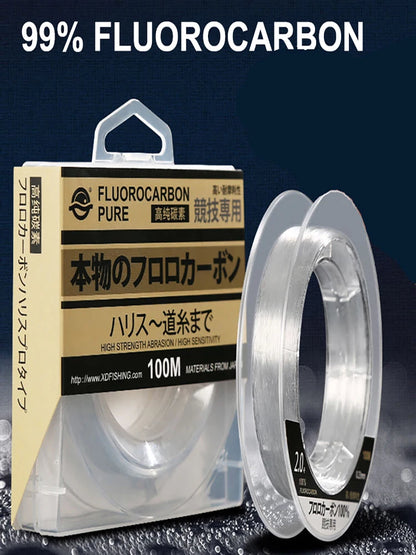 ZUKIBO 99% Fluorocarbon Fishing Line 100m