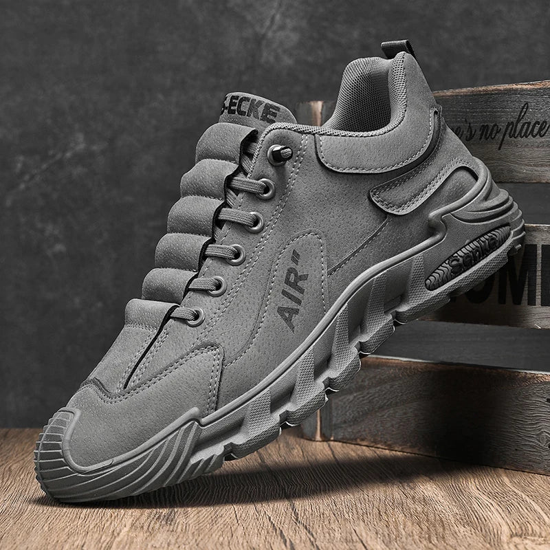 Men’s Work Shoes 2025 – Breathable Slip-On Safety Sneakers, Anti-Slip Wear-Resistant Casual Sports Shoes with Thick Sole